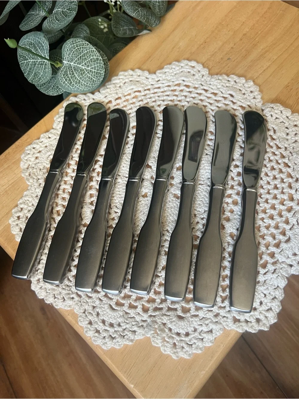 Oneida Stainless Steel Paul Revere Colonial Style Butter Spreaders Set of 8